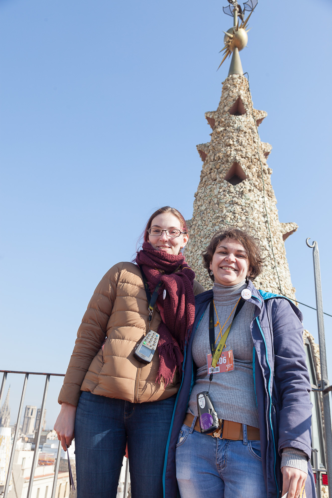 На крыше дворца Гуэля